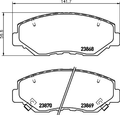 HELLA 8DB 355 045-171 - Гальмівні колодки, дискові гальма autozip.com.ua