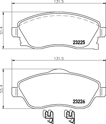 HELLA 8DB 355 045-371 - Гальмівні колодки, дискові гальма autozip.com.ua