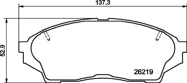 HELLA 8DB 355 040-491 - Гальмівні колодки, дискові гальма autozip.com.ua