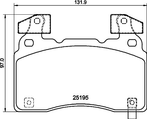 HELLA 8DB 355 040-471 - Гальмівні колодки, дискові гальма autozip.com.ua