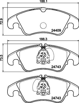 HELLA 8DB 355 040-621 - Гальмівні колодки, дискові гальма autozip.com.ua