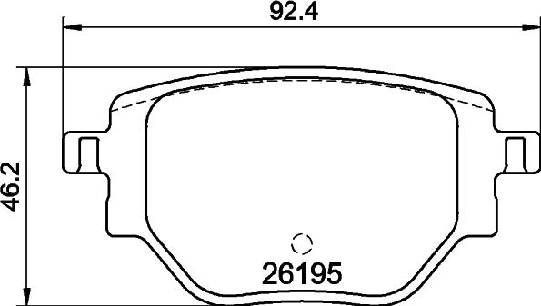 HELLA 8DB 355 040-321 - Гальмівні колодки, дискові гальма autozip.com.ua