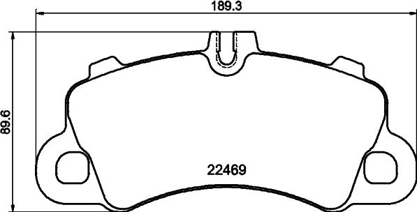 HELLA 8DB 355 040-761 - Гальмівні колодки, дискові гальма autozip.com.ua