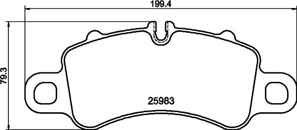 HELLA 8DB 355 040-771 - Гальмівні колодки, дискові гальма autozip.com.ua