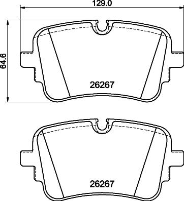 HELLA 8DB 355 041-001 - Гальмівні колодки, дискові гальма autozip.com.ua