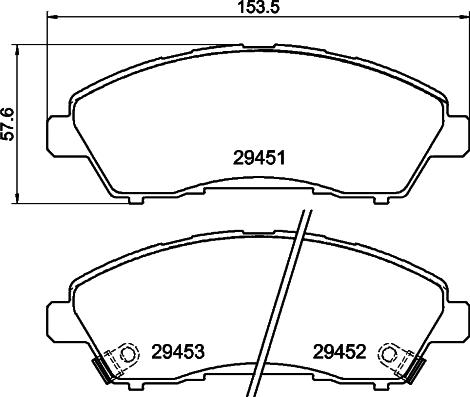 HELLA 8DB 355 041-211 - Гальмівні колодки, дискові гальма autozip.com.ua