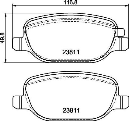 HELLA 8DB 355 043-931 - Гальмівні колодки, дискові гальма autozip.com.ua