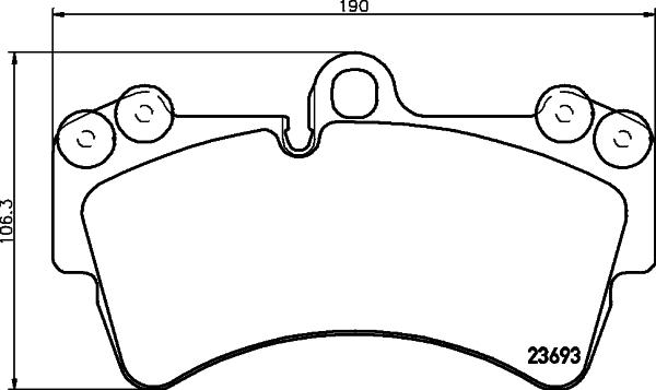 HELLA 8DB 355 043-161 - Гальмівні колодки, дискові гальма autozip.com.ua