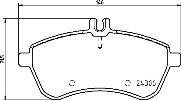 HELLA 8DB 355 043-261 - Гальмівні колодки, дискові гальма autozip.com.ua