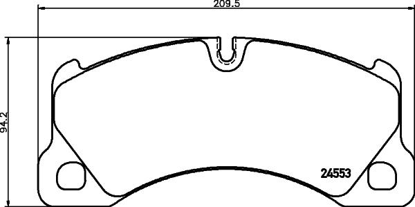 HELLA 8DB 355 042-931 - Гальмівні колодки, дискові гальма autozip.com.ua