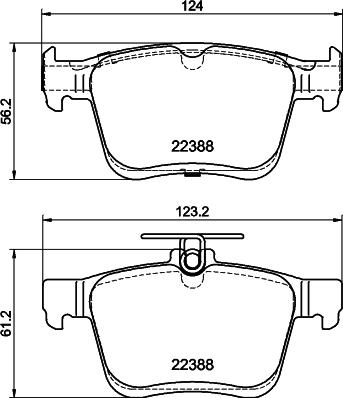 HELLA 8DB 355 042-651 - Гальмівні колодки, дискові гальма autozip.com.ua