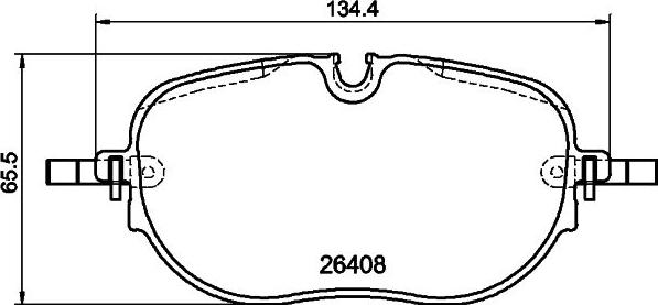 HELLA 8DB 355 042-671 - Гальмівні колодки, дискові гальма autozip.com.ua