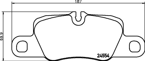 HELLA 8DB 355 042-881 - Гальмівні колодки, дискові гальма autozip.com.ua