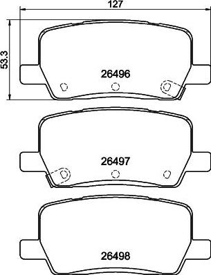 HELLA 8DB 355 042-701 - Гальмівні колодки, дискові гальма autozip.com.ua