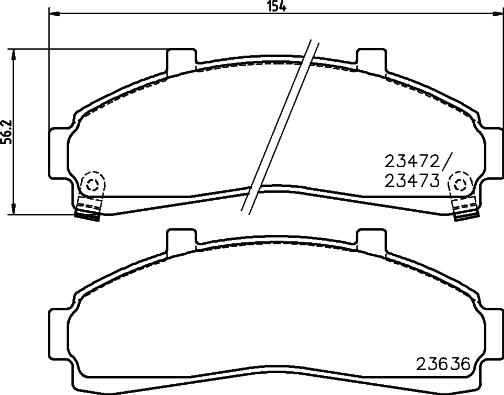 HELLA 8DB 355 009-941 - Гальмівні колодки, дискові гальма autozip.com.ua