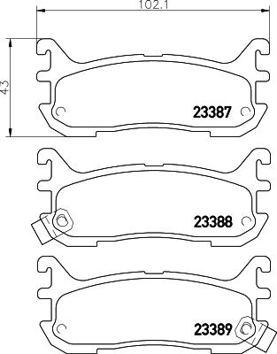 HELLA 8DB 355 009-911 - Гальмівні колодки, дискові гальма autozip.com.ua