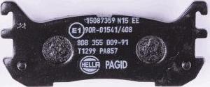 HELLA 8DB 355 009-911 - Гальмівні колодки, дискові гальма autozip.com.ua