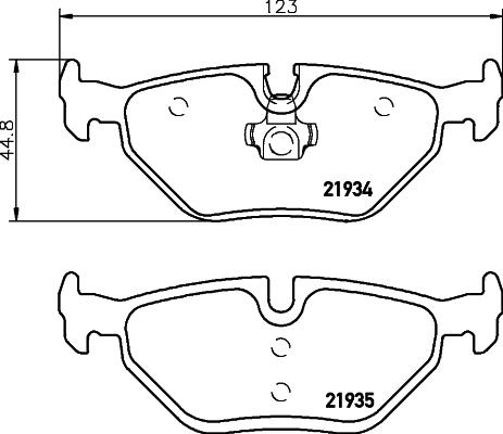 HELLA 8DB 355 009-051 - Гальмівні колодки, дискові гальма autozip.com.ua