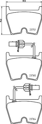 HELLA 8DB 355 009-191 - Гальмівні колодки, дискові гальма autozip.com.ua