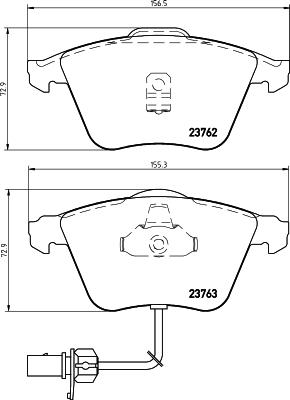 HELLA 8DB 355 009-141 - Гальмівні колодки, дискові гальма autozip.com.ua