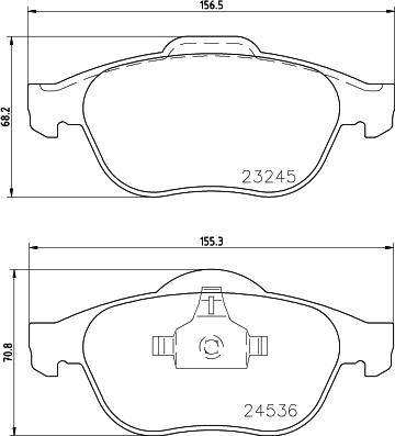 HELLA 8DB 355 009-101 - Гальмівні колодки, дискові гальма autozip.com.ua