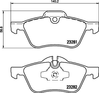 HELLA 8DB 355 009-171 - Гальмівні колодки, дискові гальма autozip.com.ua