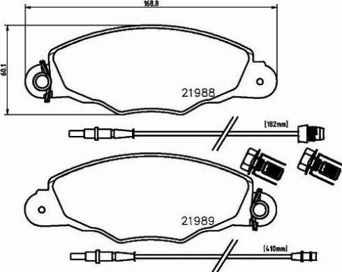 HELLA 8DB 355 009-811 - Гальмівні колодки, дискові гальма autozip.com.ua