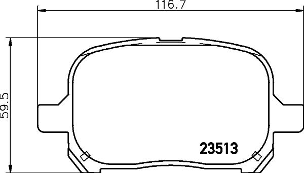 HELLA 8DB 355 009-351 - Гальмівні колодки, дискові гальма autozip.com.ua