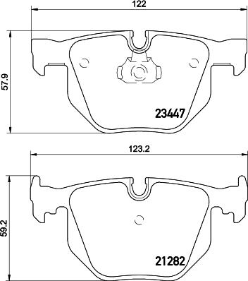 HELLA 8DB 355 009-331 - Гальмівні колодки, дискові гальма autozip.com.ua