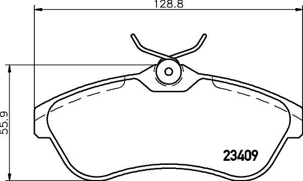 HELLA 8DB 355 009-321 - Гальмівні колодки, дискові гальма autozip.com.ua