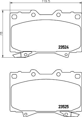 HELLA 8DB 355 009-371 - Гальмівні колодки, дискові гальма autozip.com.ua