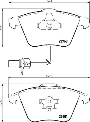 HELLA 8DB 355 009-201 - Гальмівні колодки, дискові гальма autozip.com.ua