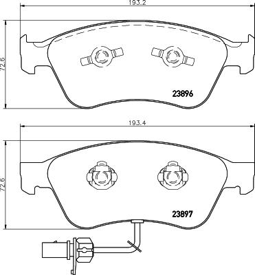 HELLA 8DB 355 009-211 - Гальмівні колодки, дискові гальма autozip.com.ua