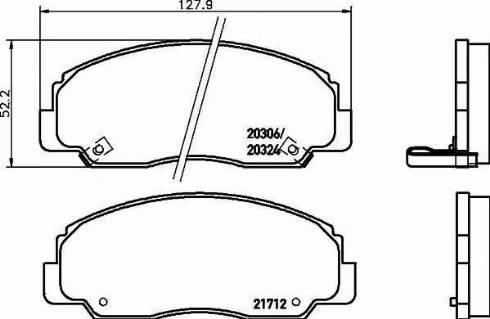 HELLA PAGID 355009791 - Гальмівні колодки, дискові гальма autozip.com.ua