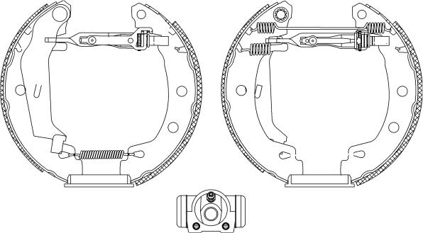 HELLA 8DB 355 004-691 - Комплект гальм, барабанний механізм autozip.com.ua