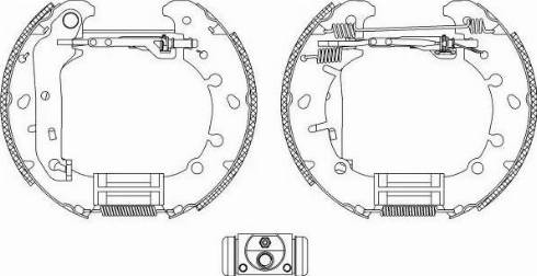 HELLA 8DB 355 004-831 - Комплект гальм, барабанний механізм autozip.com.ua