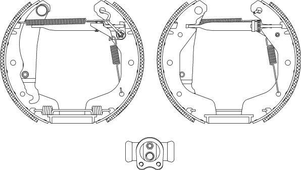 HELLA 8DB 355 004-211 - Комплект гальм, барабанний механізм autozip.com.ua