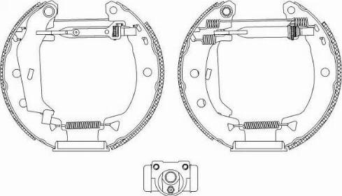 HELLA 8DB 355 004-701 - Комплект гальм, барабанний механізм autozip.com.ua