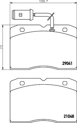 HELLA 8DB 355 005-481 - Гальмівні колодки, дискові гальма autozip.com.ua