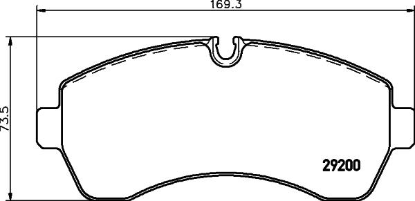 HELLA 8DB 355 005-531 - Гальмівні колодки, дискові гальма autozip.com.ua