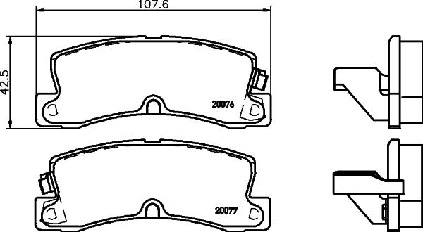 HELLA 8DB 355 005-691 - Гальмівні колодки, дискові гальма autozip.com.ua