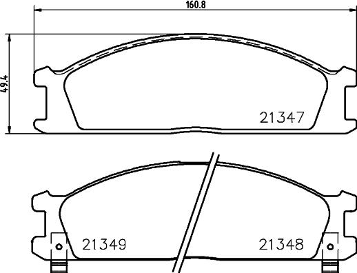 HELLA 8DB 355 045-161 - Гальмівні колодки, дискові гальма autozip.com.ua