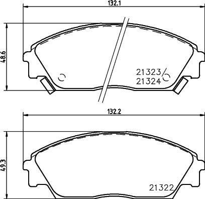 HELLA 8DB 355 005-661 - Гальмівні колодки, дискові гальма autozip.com.ua