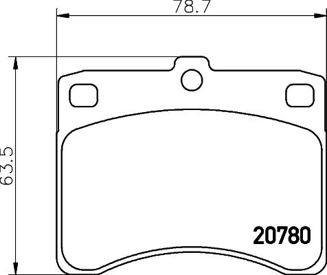 HELLA 8DB 355 005-671 - Гальмівні колодки, дискові гальма autozip.com.ua