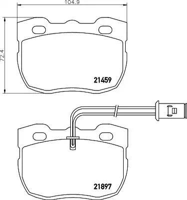 HELLA 8DB 355 005-841 - Гальмівні колодки, дискові гальма autozip.com.ua