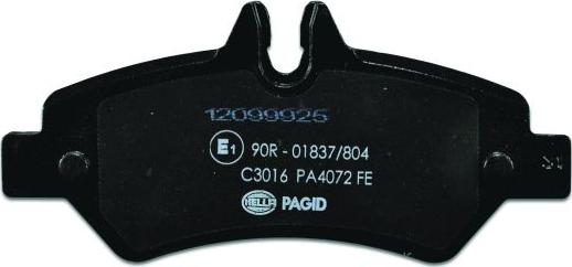 HELLA 8DB 355 005-351 - Гальмівні колодки, дискові гальма autozip.com.ua