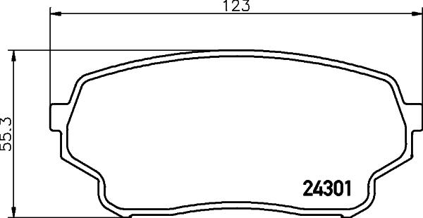 HELLA 8DB 355 006-941 - Гальмівні колодки, дискові гальма autozip.com.ua