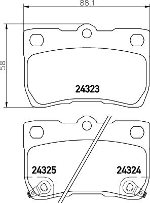 HELLA 8DB 355 006-971 - Гальмівні колодки, дискові гальма autozip.com.ua