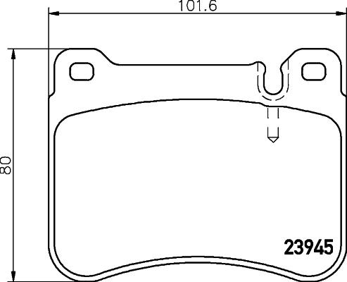 HELLA 8DB 355 006-541 - Гальмівні колодки, дискові гальма autozip.com.ua