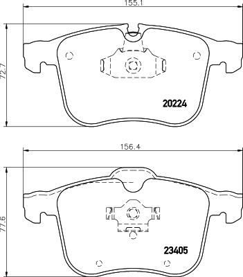 HELLA 8DB 355 006-561 - Гальмівні колодки, дискові гальма autozip.com.ua